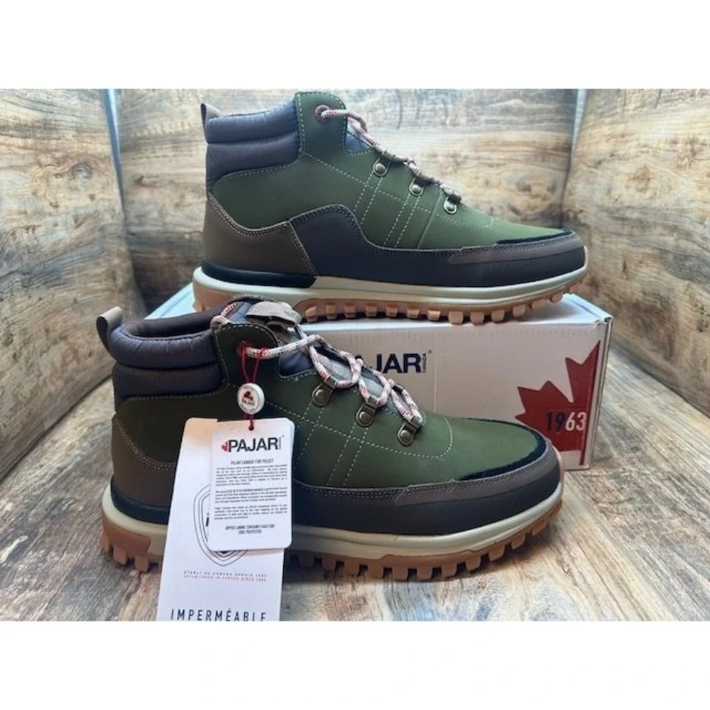 PAJAR Men's Fielding Waterproof Insulated Hiking Snow Boots Green NIB - 10-10.5